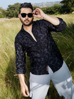 Instafab Plus - Men's Charcoal Black Nimbus Dark-Tone Shirt