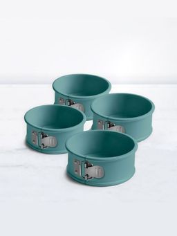 Jamie Oliver - Oliver Mini Springform Cake Tin for thinKitchen, Set Of 4, Atlantic Green