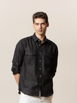PANGOLIN - Black Two Pocket Shirt
