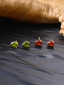 Silvermerc Designs - Small Single Stone American Diamond Earrings (Pack of 2)