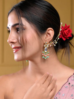 Silvermerc Designs - Kundan Drop Earring