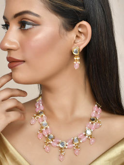 Silvermerc Designs - Kundan Tassel Jewellery Set