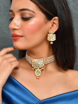 Silvermerc Designs - Gold Plated Choker Jewellery Set