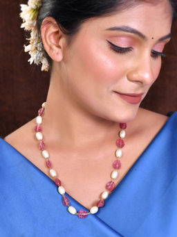 Silvermerc Designs - Brass Gold-Plated Pearls Beaded Necklace