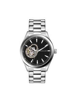 Franklord - Midnight Steel Regal Sapphire Open Heart Analog Watch for Men Fl01 Blk (M)