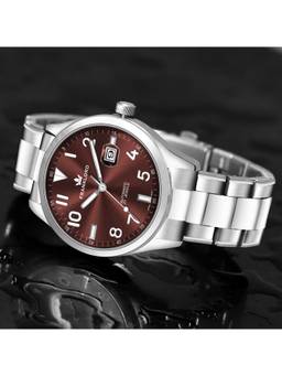 Franklord - Regal Sapphire Legacy Steel Wine Ember Luxury Automatic Watch Fl04 Rd (M)