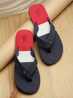 SOLETHREADS - Moz Plus Navy Colorblocked Men Flip Flop