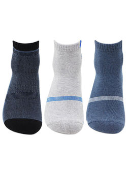 Bonjour - Mens Cushioned Sports Ankle Socks (Pack of 3)