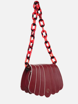 MONADAA - Women'S Maroon Shell Mini Bag