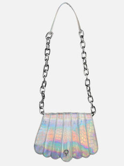 MONADAA - Women'S Silver Shell Mini Sling Bag