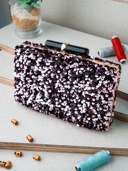 NR by Nidhi Rathi - Multi-Color Embellished Sequinned Box Clutch