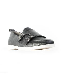 Monkstory - Yacht Club Double Monk Slip On Loafers - Black