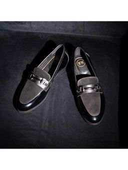 Monkstory - Tux Bit Slip On Loafers - Black