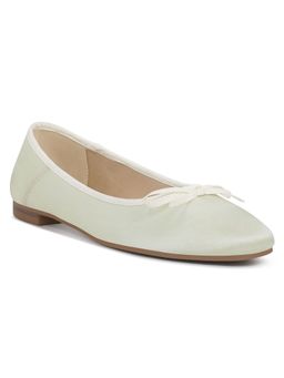 London Rag - Women Off White Bow Detail Satin Ballerinas
