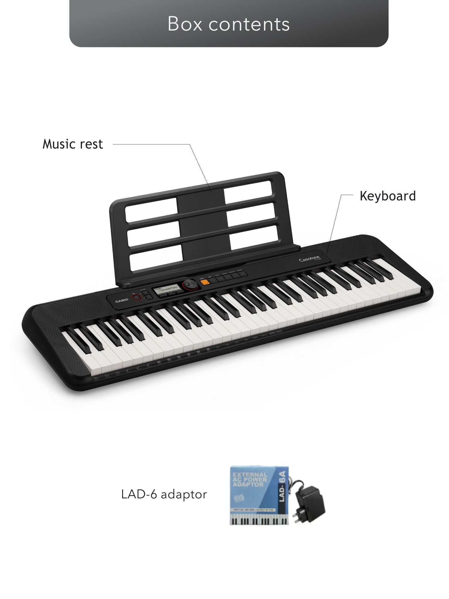 Buy Casio CT-S200 Casiotone 61-Key Portable Keyboard (Black) Online