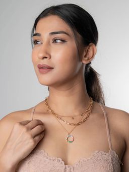 White Lies - Diamond Star Charm Necklace Multi-layer