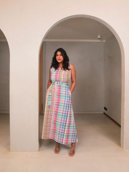 WHY SO BLUE - Macy Day Dress with Belt - Multi-Color (Set of 2)