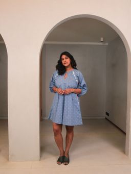 WHY SO BLUE - Polly Short Dress - Blue