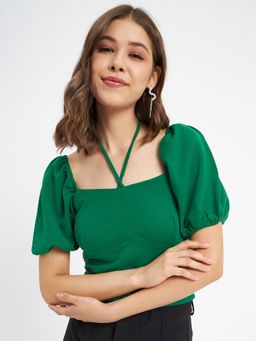 Madame - Green Crop Top
