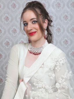 Odette - Designer Kundan and Austrian Diamond Necklace (Set of 2)