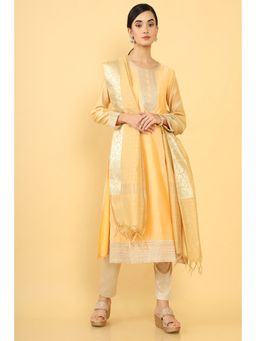 Soch - Women Navy Blue Georgette Embroidered Kurta (2XL)