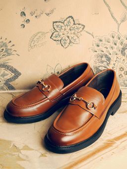 Monkstory - Cosmopolitan Horsebit Penny Loafers - Tan