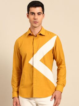 MAYANK MODI - Yellow Ivory Malai Cotton Shirt