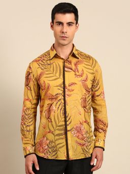 MAYANK MODI - Yellow Muslin Shirt