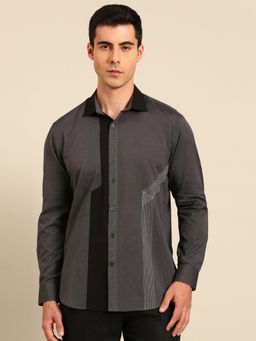 MAYANK MODI - Grey Malai Cotton Shirt