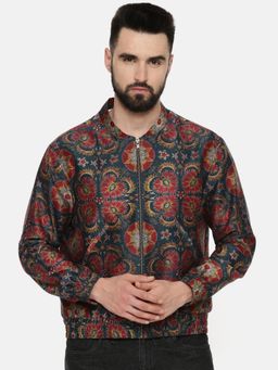 MAYANK MODI - Classic Red Linen Embroiderer Jacket