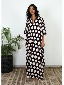 Azurina - Black Surya Kaftan - Stone