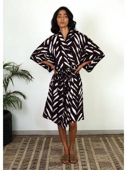Azurina - Black Robe Dress- Drift