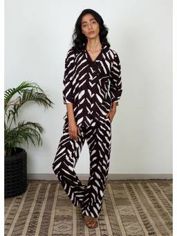 Azurina - Brown Ela Pj Shirt