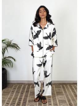 Azurina - White Sharan Pj Shirt - Rise