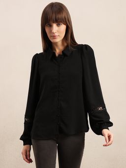 VERO MODA - Black Lace Detail Shirt
