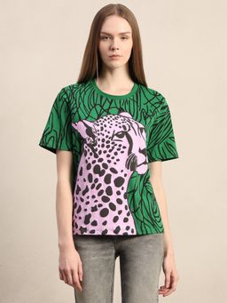 VERO MODA - Printed Green T-Shirt