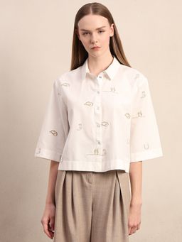 VERO MODA - White Embroidered Shirt