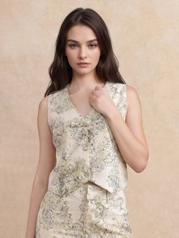 RAREISM - Women Floral Regular Waist Coat