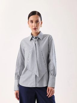 RAREISM - Women Polyester Striped Regular Shirt