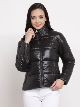 Mode by Red Tape - Women Black Nylon Padded Jacket