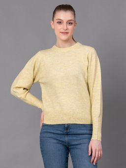 Red Tape - Lime Poly Acrylic Spandex Melange Women's Sweater