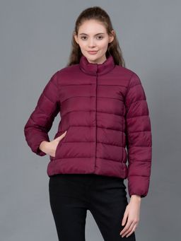 Red Tape - Purple Solid Nylon Women's Jacket