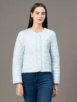 Red Tape - Women's Pale Blue Nylon Solid Jacket