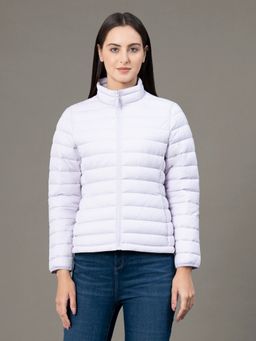 Red Tape - Women's Lavender Nylon Solid Light Padded Jacket