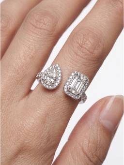 MINJI AND CO. - Women White Stones Rings