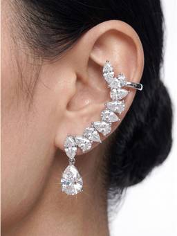 MINJI AND CO. - Women White Stones 1 Pair Of Earrings