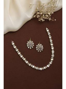 KATTAM - Women White Stones Jewellery Set