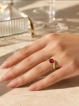 Stone Story By Shruti - Women Pink Stones Rings