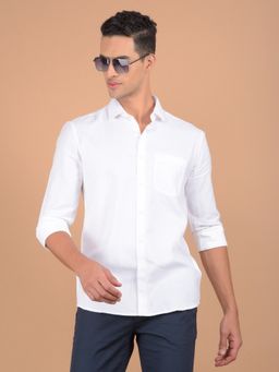 CRIMSOUNE CLUB - Men Solid White Shirt