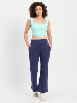 Clovia - Ribbed Bustier Top & High Rise Flared Yoga Pants (Set of 2)